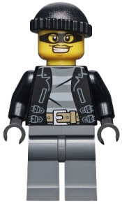 LEGO Police - City Bandit Male, Black Knit Cap, Mask minifigure