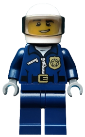 LEGO Police - City Motorcycle Officer, Lopsided Grin minifigure