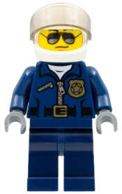 LEGO Police - City Helicopter Pilot, Sunglasses, Black Eyebrows minifigure