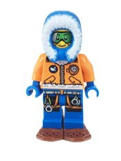 LEGO Arctic Explorer, Male with Green Goggles and Snowshoes minifigure