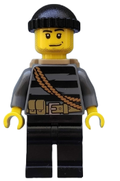 LEGO Police - City Burglar, Knit Cap and Open Backpack minifigure