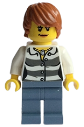 LEGO Swamp Police - Crook Female with Dark Orange Hair minifigure