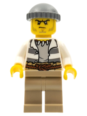 LEGO Swamp Police - Crook Male with Dark Bluish Gray Knit Cap minifigure