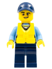 LEGO Police - City Officer, Life Jacket, Crooked Smile minifigure