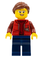 LEGO Deep Sea Submariner Female, Reddish Brown Hair minifigure