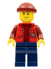 LEGO Deep Sea Submariner Male, Dark Red Knit Cap minifigure