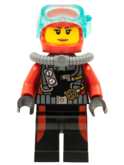 LEGO Scuba Diver, Female without Flippers minifigure