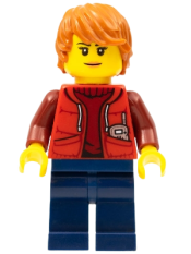 LEGO Deep Sea Submariner Female, Dark Orange Hair minifigure