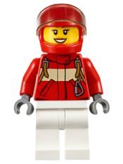 LEGO Paramedic - Pilot Female, Red Helmet minifigure