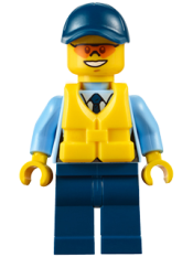 LEGO Police - City Officer, Life Jacket, Orange Sunglasses minifigure