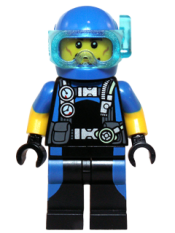 LEGO Scuba Diver, Male, Blue minifigure