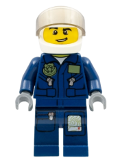 LEGO Police - City Helicopter Pilot, Dark Blue Jumpsuit minifigure