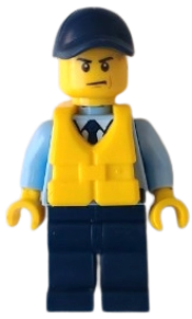 LEGO Police - City Officer, Life Jacket, Scowl minifigure