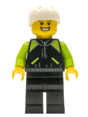 LEGO Cyclist - Lime and Black Jacket minifigure