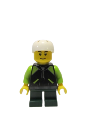 LEGO Skateboarder - Lime and Black Jacket minifigure