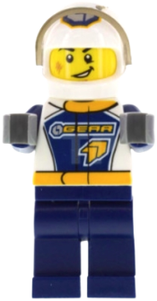 LEGO Dragster Race Car Driver, GEAR Logo minifigure