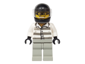 LEGO Police - Jail Prisoner 86753 Prison Stripes, Black Helmet with Visor minifigure