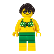 LEGO Beachgoer - Green Bikini Top and Shorts minifigure