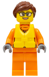 LEGO Coast Guard City - Female Raft Pilot minifigure