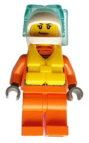 LEGO Coast Guard City - Female Rescuer with Scuba Diver Mask minifigure