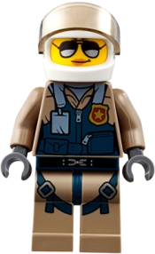 LEGO Mountain Police - Officer Female, Pilot with Helmet and Visor minifigure