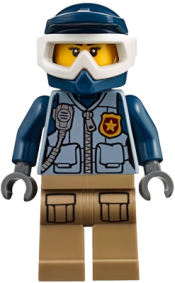 LEGO Mountain Police - Officer Female, Dirt Bike minifigure