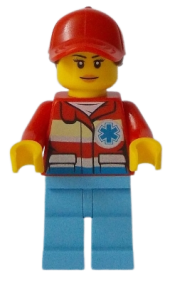 LEGO Medic, Female, Peach Lips, Closed Mouth minifigure