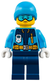 LEGO Arctic Explorer - Ski Beanie Hat, Light Blue Ski Goggles minifigure