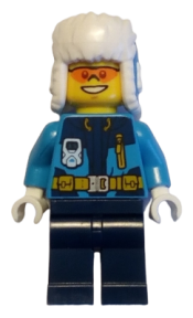 LEGO Arctic Explorer - Ushanka Hat, Orange Sunglasses minifigure