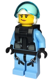 LEGO Sky Police - Jet Pilot, Female with Neck Bracket (for Parachute) minifigure