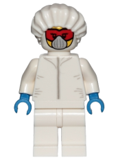 LEGO Drone Engineer - White Safety Jumpsuit, Red Goggles and White Mask minifigure