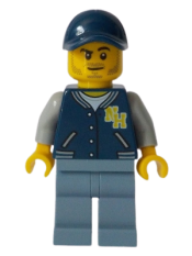 LEGO Cameraman - Dark Blue Jacket, Sand Blue Legs minifigure