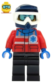 LEGO Ski Patrol Member - Male, Dark Blue Helmet minifigure