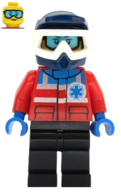LEGO Ski Patrol Member - Female, Dark Blue Helmet minifigure