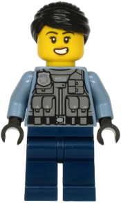 LEGO Police Officer - Rooky Partnur, Sand Blue Jacket minifigure