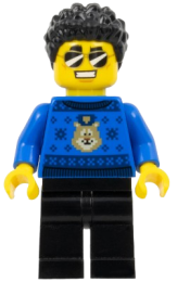 LEGO Police Officer - Duke DeTain, Blue Sweater, Black Legs minifigure