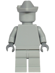 LEGO Statue - Light Bluish Gray Forestmen's Hat, Dark Bluish Gray Hands minifigure
