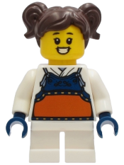 LEGO Madison - White Robe with Dark Blue and Dark Orange Bogu Armor minifigure