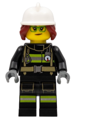 LEGO Fire Fighter, Female - Freya McCloud, Black Suit minifigure