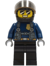 LEGO Police Officer - Duke DeTain, Black Helmet, Trans-Black Visor minifigure