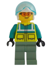 LEGO Rescue Helicopter Pilot - Male, Orange Glasses minifigure