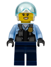 LEGO Police Officer - Rooky Partnur, Jet Pilot with Dark Blue Pants minifigure