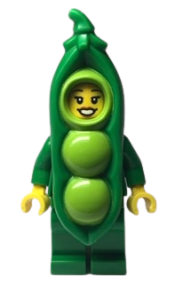 LEGO Peapod Costume Girl - Green Jacket minifigure
