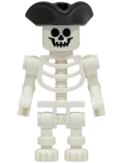 LEGO Stuntz Skeleton - Black Pirate Triangle Hat minifigure