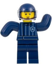 LEGO Police Dog Trainer, Dark Blue Helmet, Bite Suit minifigure