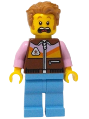 LEGO Camper - Male, Reddish Brown Jacket, Medium Blue Legs, Medium Nougat Tousled Hair minifigure