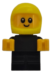 LEGO Driver Junior - Black Body, Neon Yellow Helmet (Firefighter) set