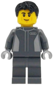 LEGO Audi Revolut F1 Team Driver - Male, Black Hair set