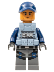 LEGO ACU Trooper - Vest, Cap, Male, Medium Nougat Head minifigure