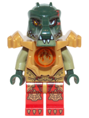 LEGO Cragger - Fire Chi, Heavy Armor, Pearl Gold Torso minifigure